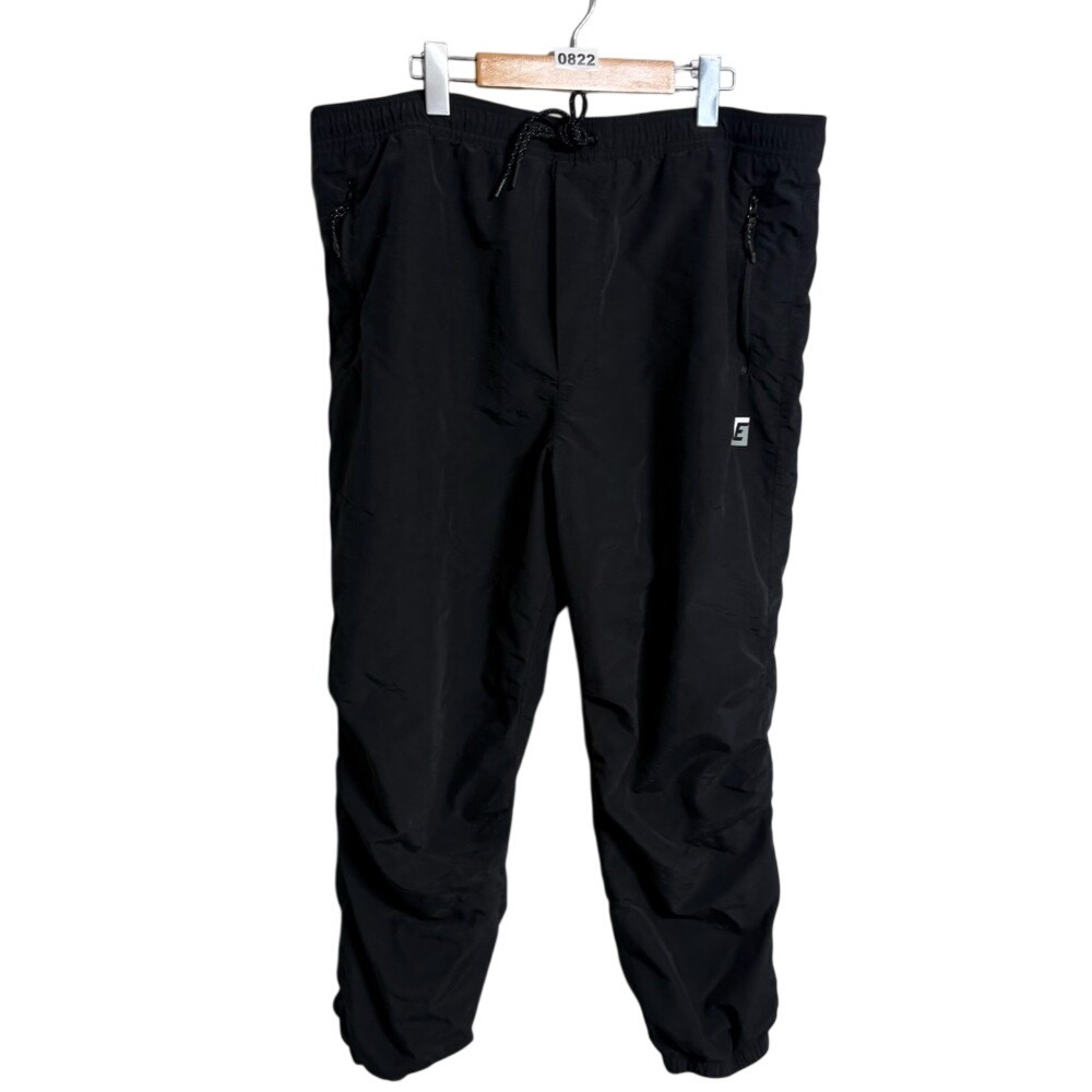 American Eagle‎ Black Nylon Joggers XL Track Pants AE Logo Graphic Activewear